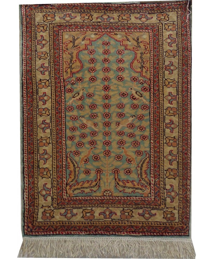 Handmade Turkish Kayseri Original Silk Carpet  – FREE SHIPPING.!!